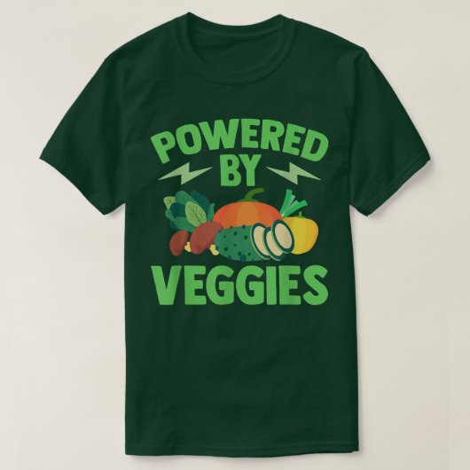 Végétarien Alimenté Par T-Shirt Légume Végétal (Design devant)