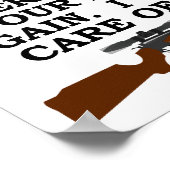 Végétarien Faveur Drôle Poster de chasse (Coin)