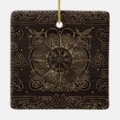 Végétarienne - Ornement de boussole viking (Dos)