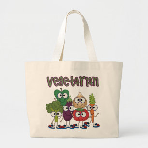 Vegetariër Grote Tote Bag