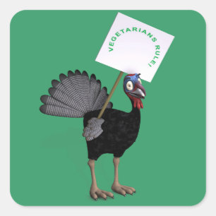 Vegetariër-regel! Vierkante Sticker