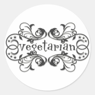 vegetariër ronde sticker