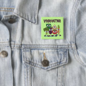 Vegetariër Vierkante Button 5,1 Cm (In situ)