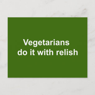 Vegetariërs doen het met een mooi woord briefkaart