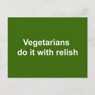 Vegetariërs doen het met een mooi woord briefkaart