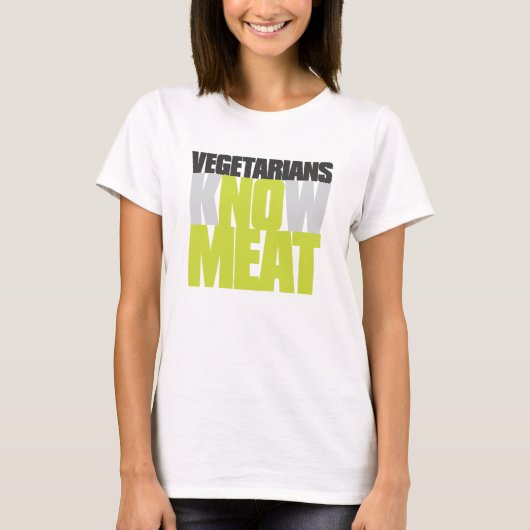 Vegetariërs geen vlees t-shirt (Voorkant)