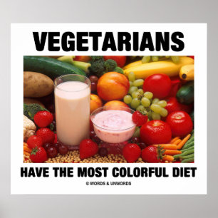 Vegetariërs hebben het kleinst dieet poster