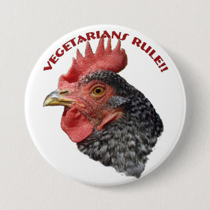 Vegetariërs regeren! -Button Ronde Button 7,6 Cm