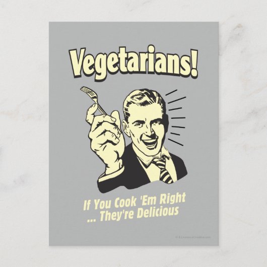 Vegetariërs: Ze zijn heerlijk Briefkaart (Voorkant)