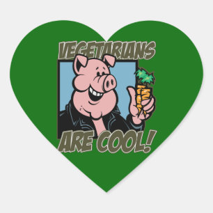 Vegetariërs zijn kool hart sticker
