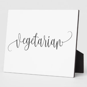 Vegetarisch bord Tabletop Plaque met Easel Fotoplaat