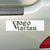 Vegetarisch Bumpersticker (Op auto)