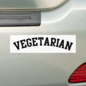 Vegetarisch Bumpersticker (Op auto)