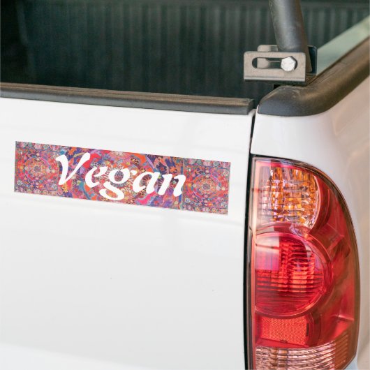 Vegetarisch Bumpersticker (Op Truck)