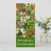 Vegetarisch diner kaart (Staand voorkant)