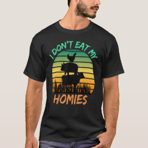 Vegetarisch Eet Mijn Vrienden Niet Vegan Retro T-shirt