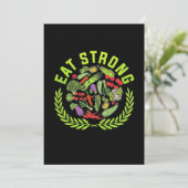 Vegetarisch Eet Sterk Kaart (Staand voorkant)