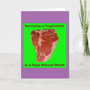 Vegetarisch Gemist Steak Wenskaart Kaart