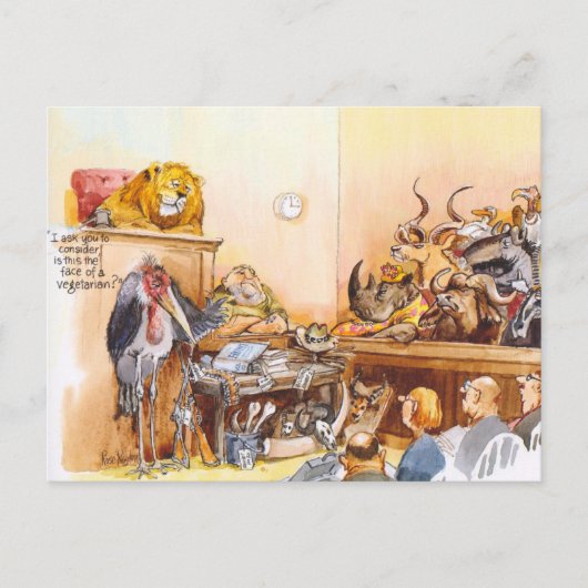 Vegetarisch gezicht briefkaart (Voorkant)