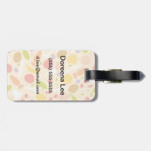 Vegetarisch kookpatroon achtergrond bagagelabel (Achterkant horizontaal)