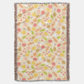 Vegetarisch kookpatroon achtergrond deken (Voorkant Verticaal)