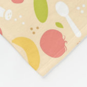 Vegetarisch kookpatroon achtergrond fleece deken (Hoek)