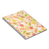 Vegetarisch kookpatroon achtergrond notitieboek (Rechterzijde)