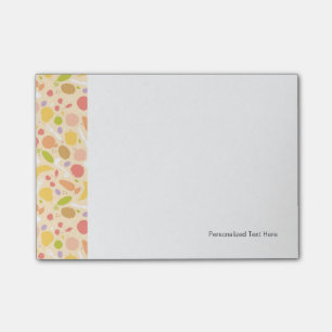 Vegetarisch kookpatroon achtergrond post-it® notes