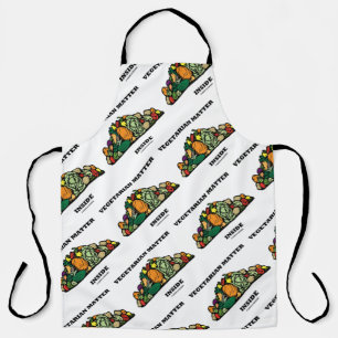 Vegetarisch materiaal in de stapel groenten schort