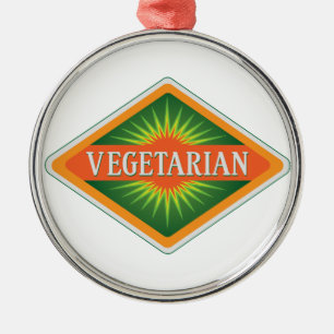 Vegetarisch Metalen Ornament