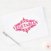 Vegetarisch Ovale Sticker (Envelop)