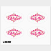 Vegetarisch Ovale Sticker (Vel)