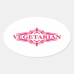 Vegetarisch Ovale Sticker