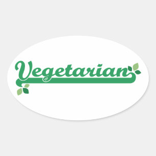 Vegetarisch Ovale Sticker