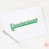 Vegetarisch Ovale Sticker (Envelop)