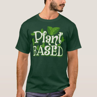 Vegetarisch plant op basis van vegetatie en reinig t-shirt