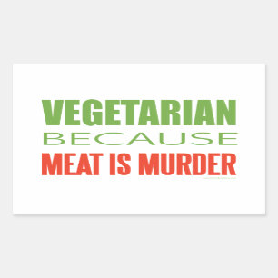 Vegetarisch Rechthoekige Sticker