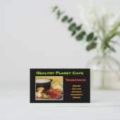 Vegetarisch restaurant visitekaartje (Staand voorkant)