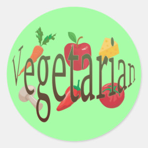 Vegetarisch Ronde Sticker