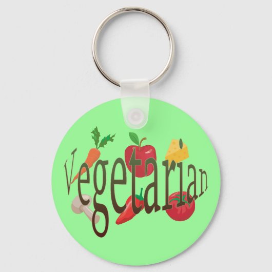 Vegetarisch Sleutelhanger (Voorkant)