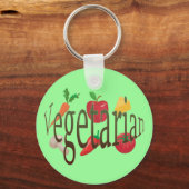 Vegetarisch Sleutelhanger (Voorkant)