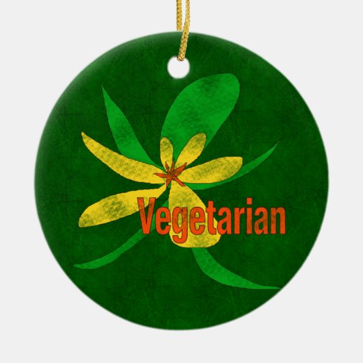 Vegetarisch ventiel keramisch ornament (Voorkant)