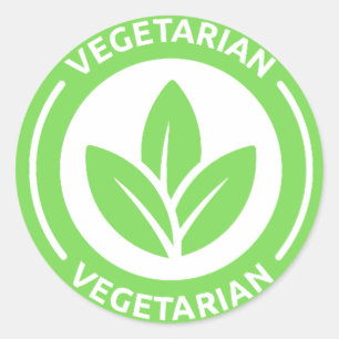 Vegetarisch voedselallergie Dieet Ronde Sticker