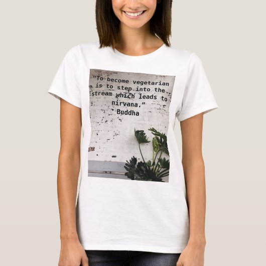 Vegetarisch worden t-shirt (Voorkant)