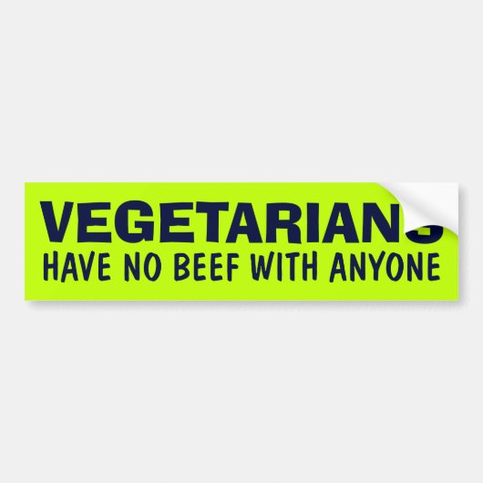Vegetarische Bumpersticker (Voorkant)