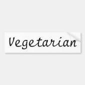 Vegetarische Bumpersticker (Voorkant)