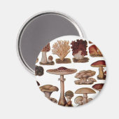 Vegetarische hipster steampunk paddenstoel magneet (Voorkant / Achterkant)