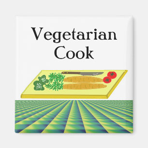 Vegetarische kok magneet
