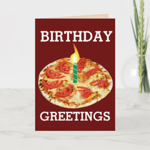 VEGETARISCHE PIZZAVERJAARDAGSKAART KAART