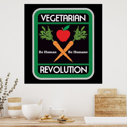 Vegetarische revolutie poster (Keuken)